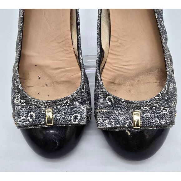 Cole Haan/Nike air Womens Black & Gray Slip-On Flats With Gold Buckle Detail - Picture 4 of 9